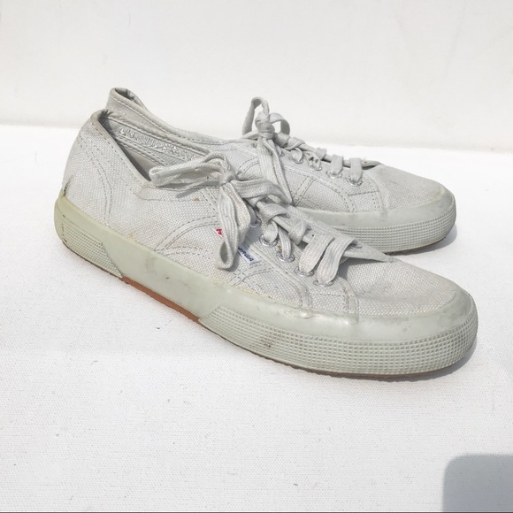 SUPERGA white canvas sneakers 39 8.5 9 shoes - Picture 4 of 7